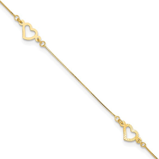 Adjustable Heart Anklet