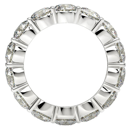 Round Cut Lab Grown Diamond Eternity Ring in 14k White Gold (6 cttw FG/VS2)