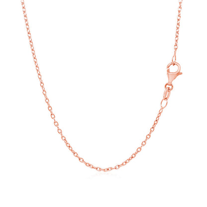 14k Rose Gold Round Cable Link Chain (1.50 mm)