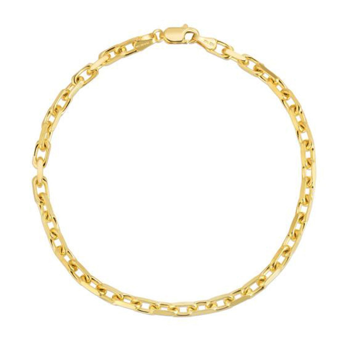 14k Yellow Gold French Cable Chain Bracelet  (3.60 mm)