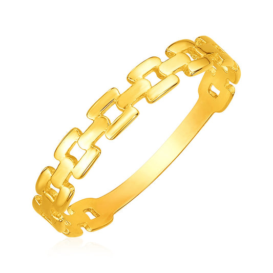 14k Yellow Gold Chain Link Ring(1.50 mm)