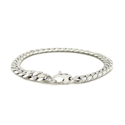 14K White Gold Cuban Link Bracelet (5.90 mm)