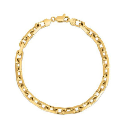 14k Yellow Gold French Cable Chain Bracelet  (4.80 mm)