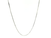 Sterling Silver Rhodium Plated Octagonal Snake Chain 0.9mm