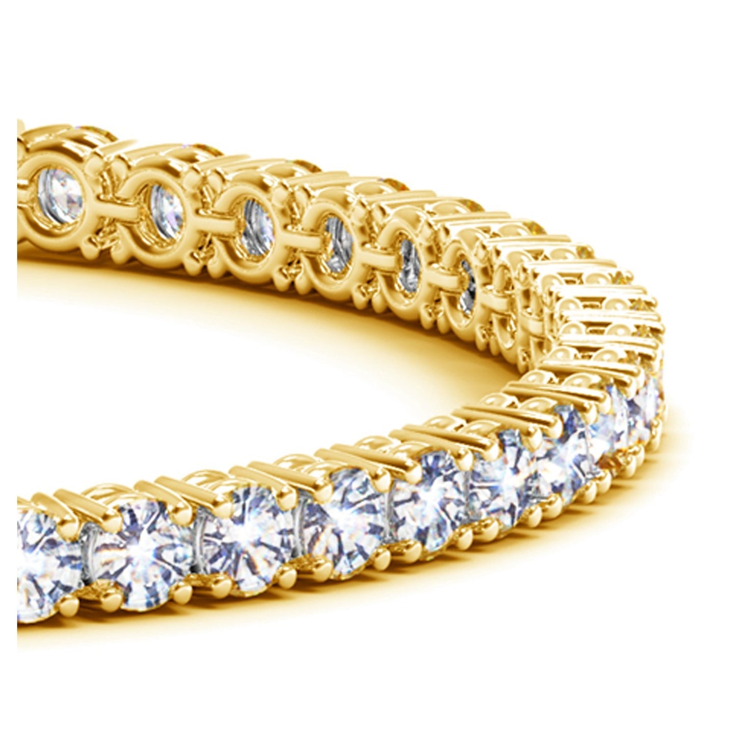 Lab Grown Round Diamond Tennis Bracelet in 14k Yellow Gold (10 cctw F/G  VS2/SI1)