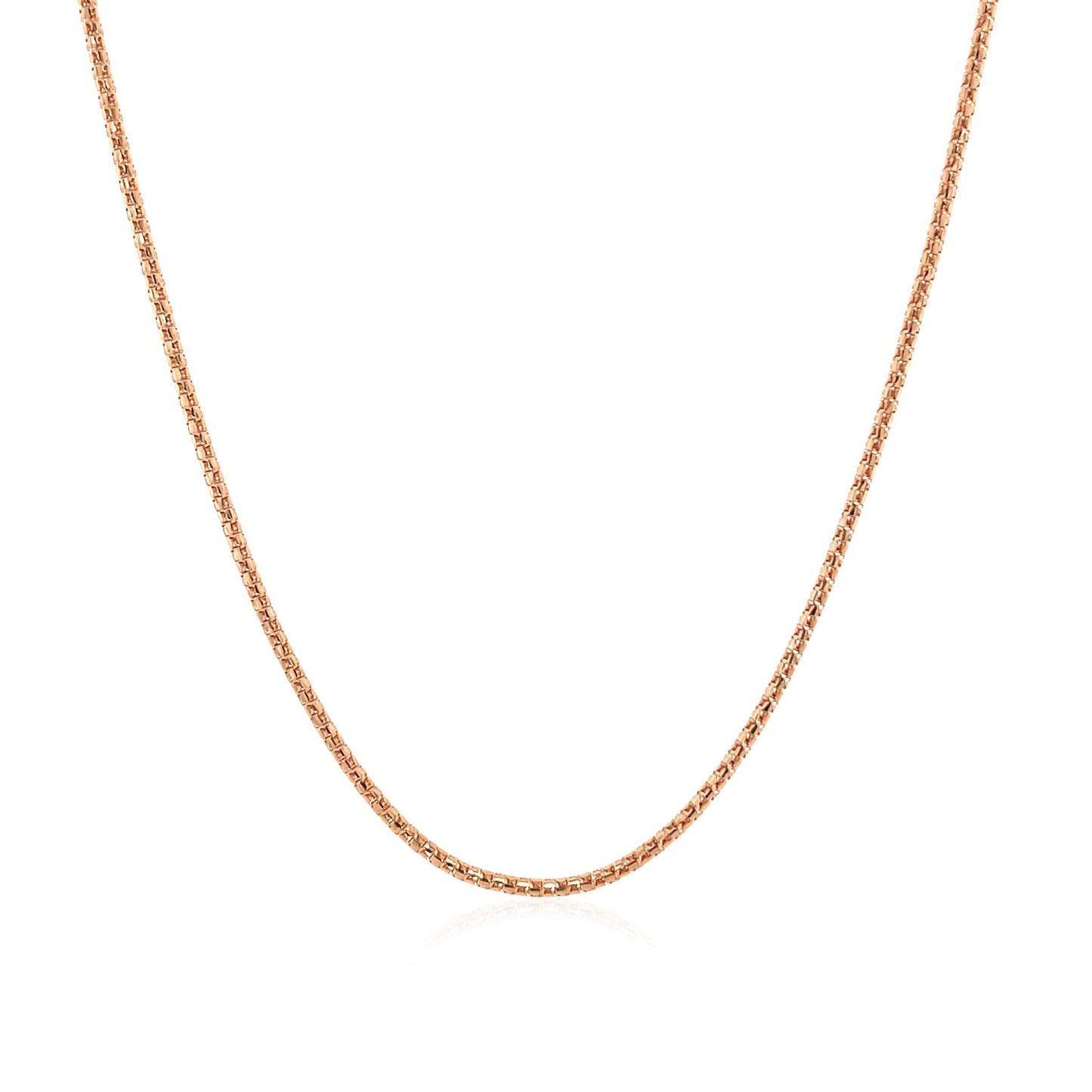 14k Rose Gold Adjustable Popcorn Chain 1.3mm