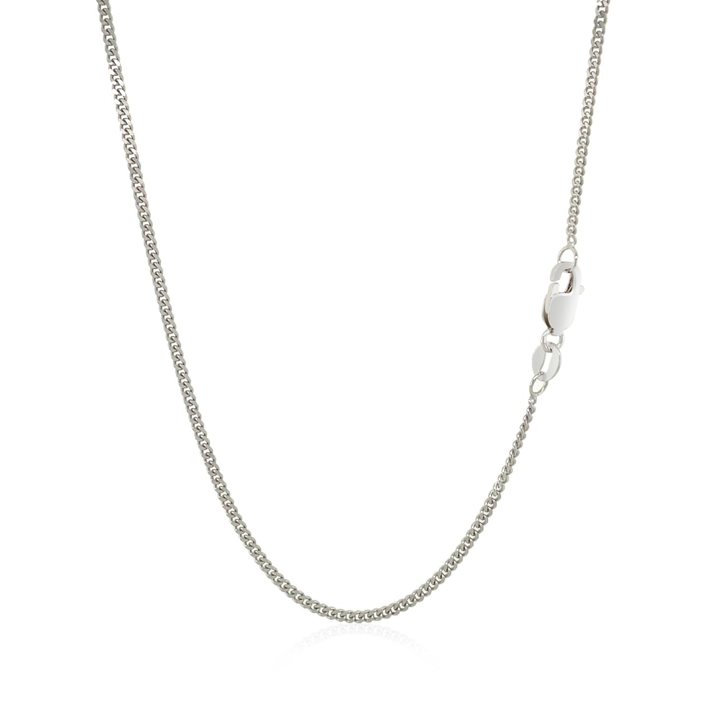 10k White Gold Gourmette Chain 1.5mm