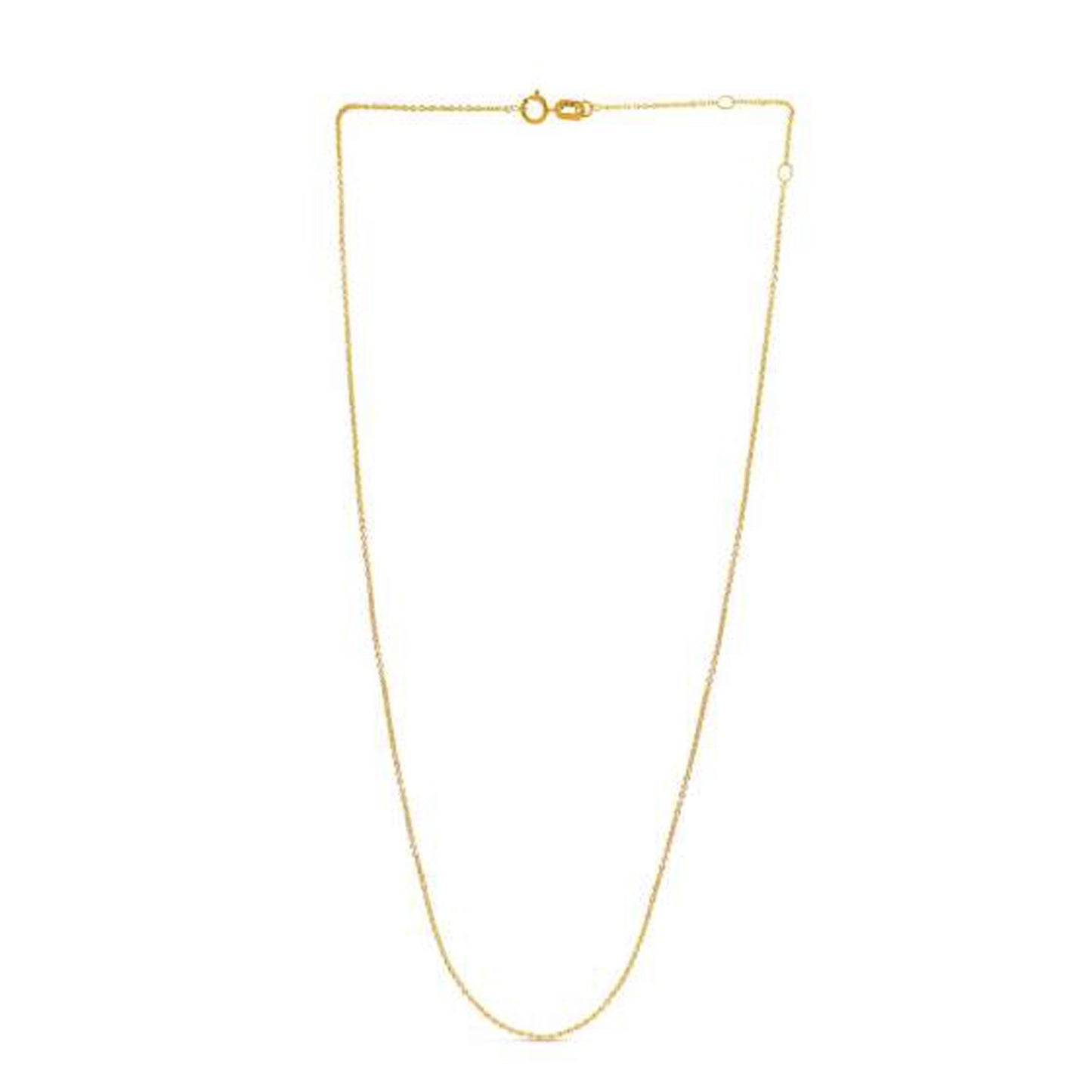 Adjustable Cable Chain in 14k Yellow Gold (1.0mm)