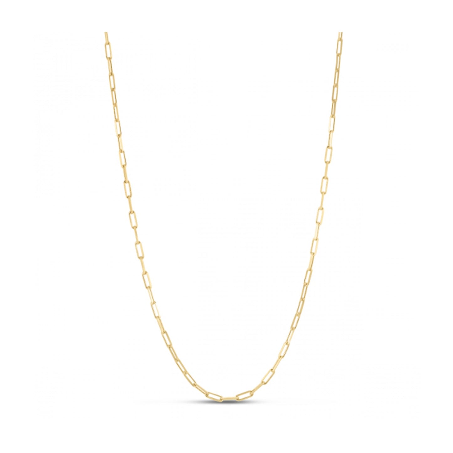 Sterling Silver Gold Plated Paperclip Chain (2.5 mm)