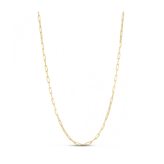 Sterling Silver Gold Plated Paperclip Chain (2.5 mm)