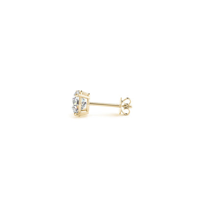 1 cttw Certified IGI Lab Grown Round Diamond Stud Earrings 14k Yellow Gold (G/VS2)