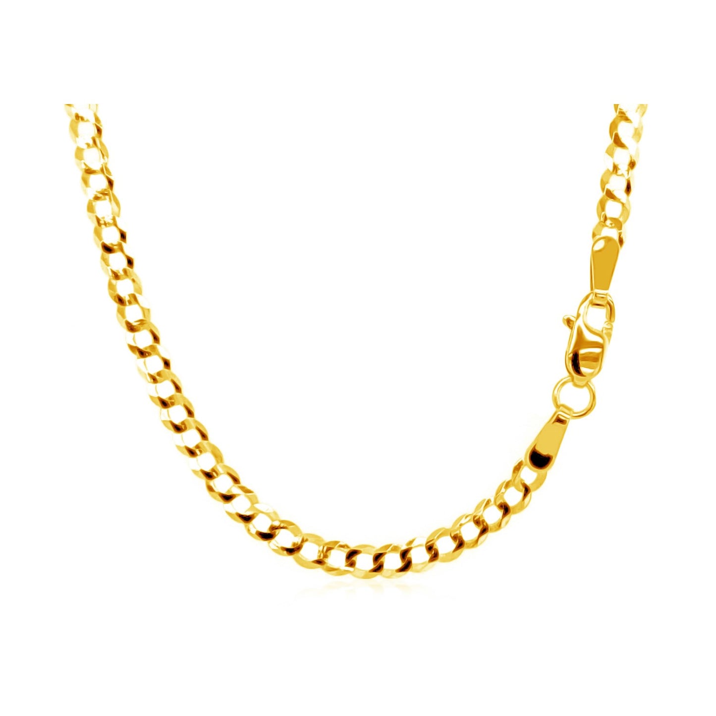 2.4mm 10k Yellow Gold Curb Chain