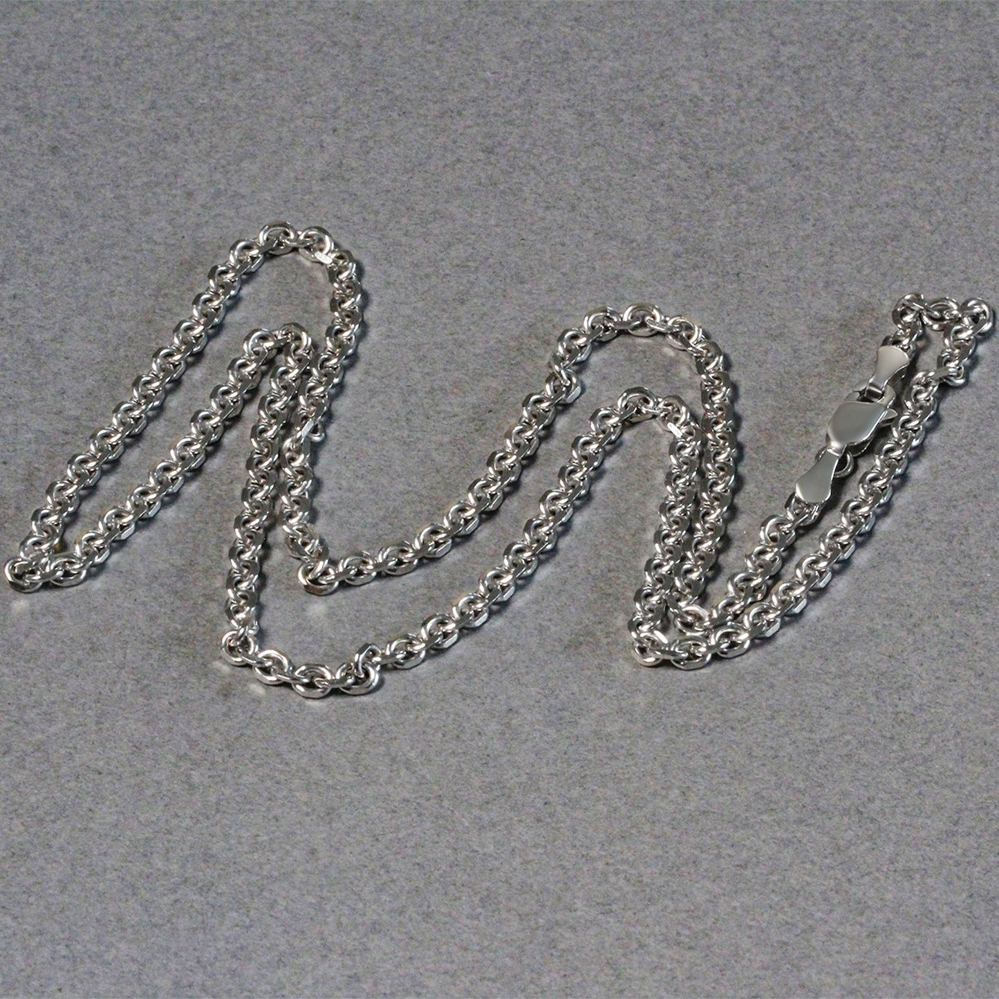 3.1mm 14k White Gold Diamond Cut Cable Link Chain