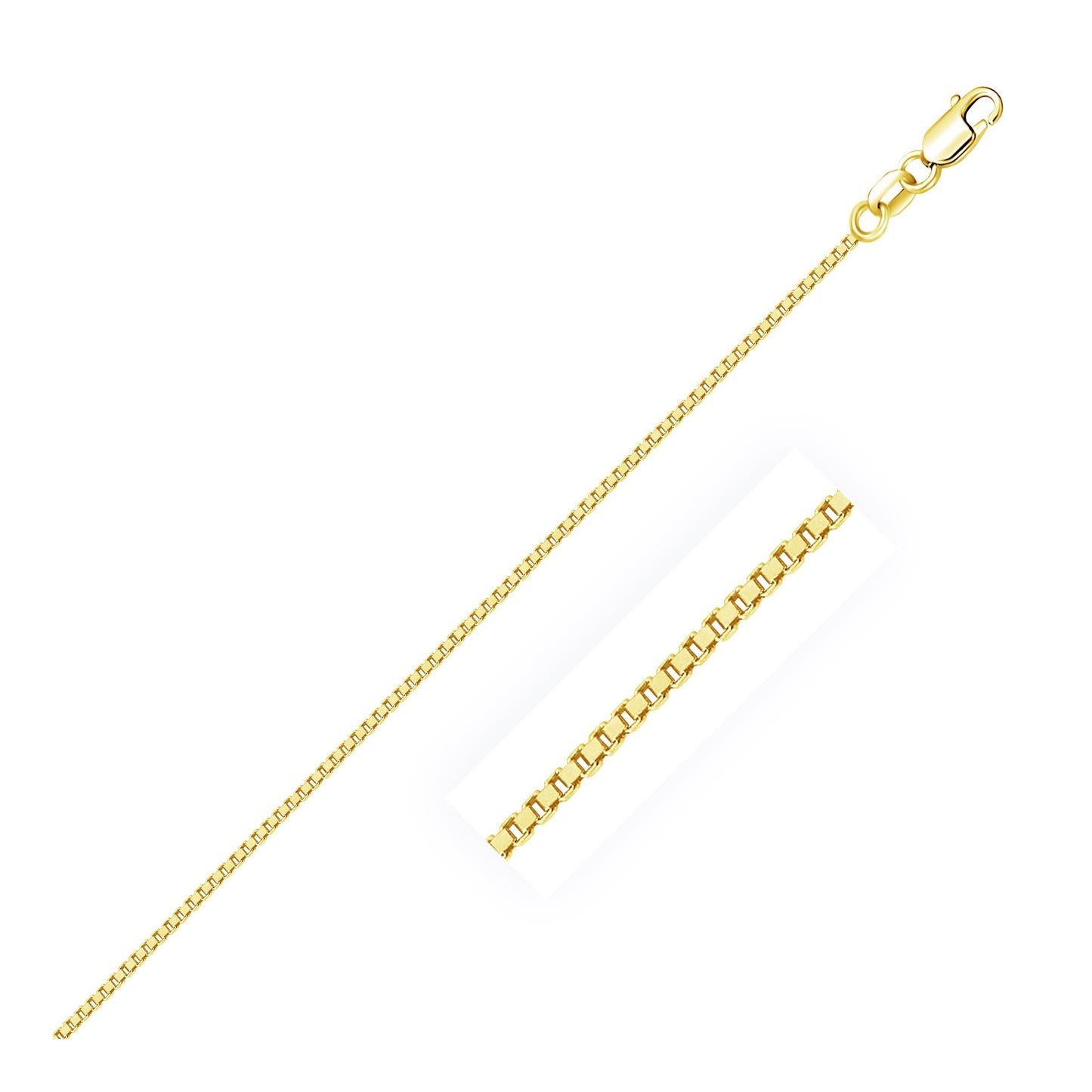 14k Yellow Gold Classic Box Chain 1.0mm