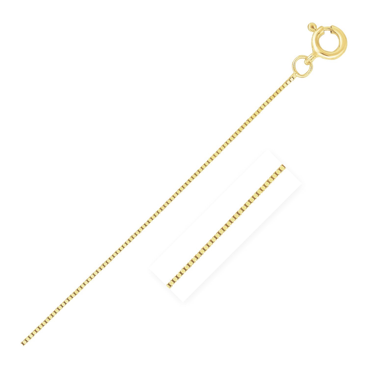 14k Yellow Gold Classic Box Chain 0.4mm