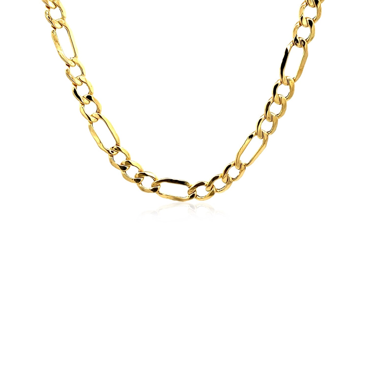 5.4mm 10k Yellow Gold Lite Figaro Chain