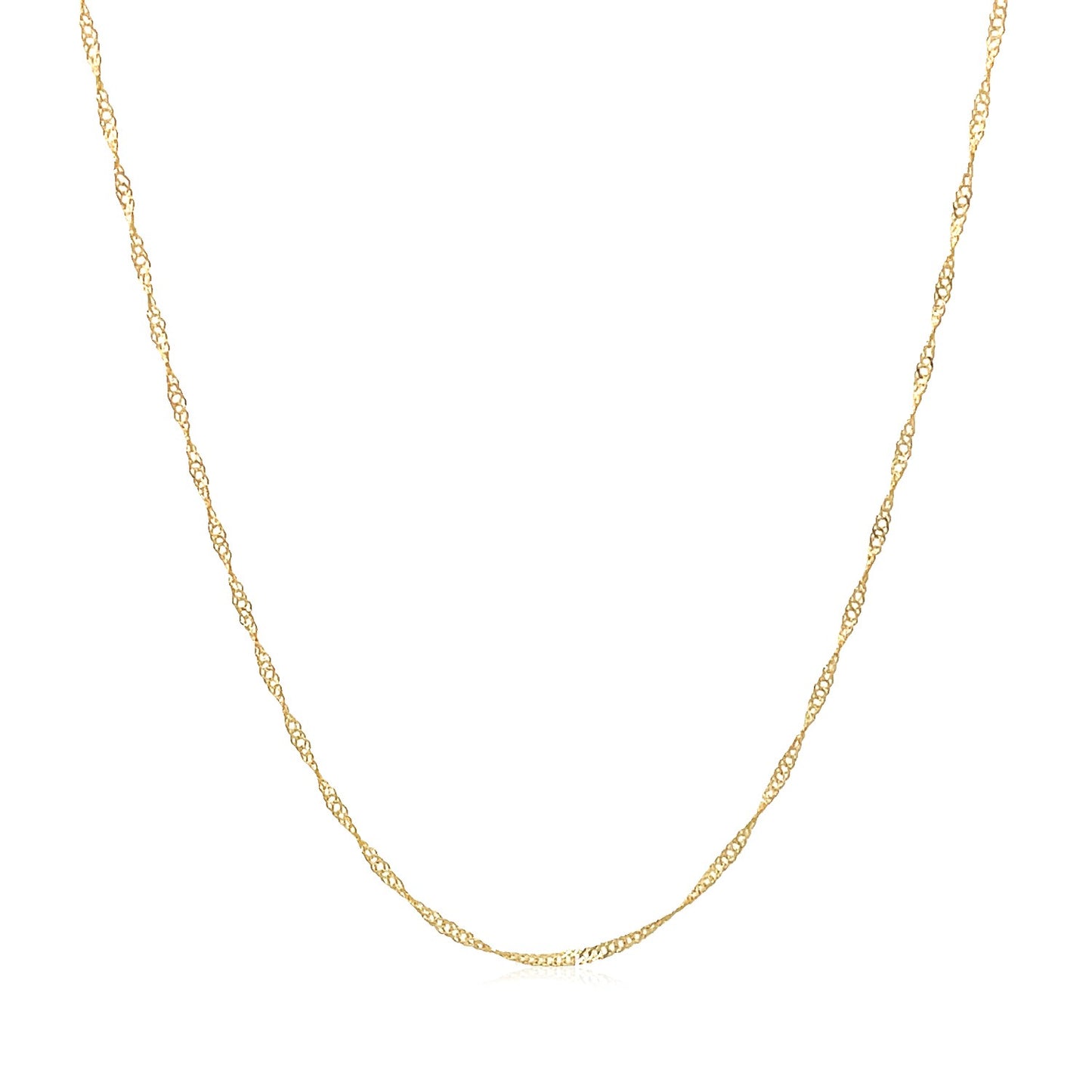 14k Yellow Gold Singapore Chain 0.6mm