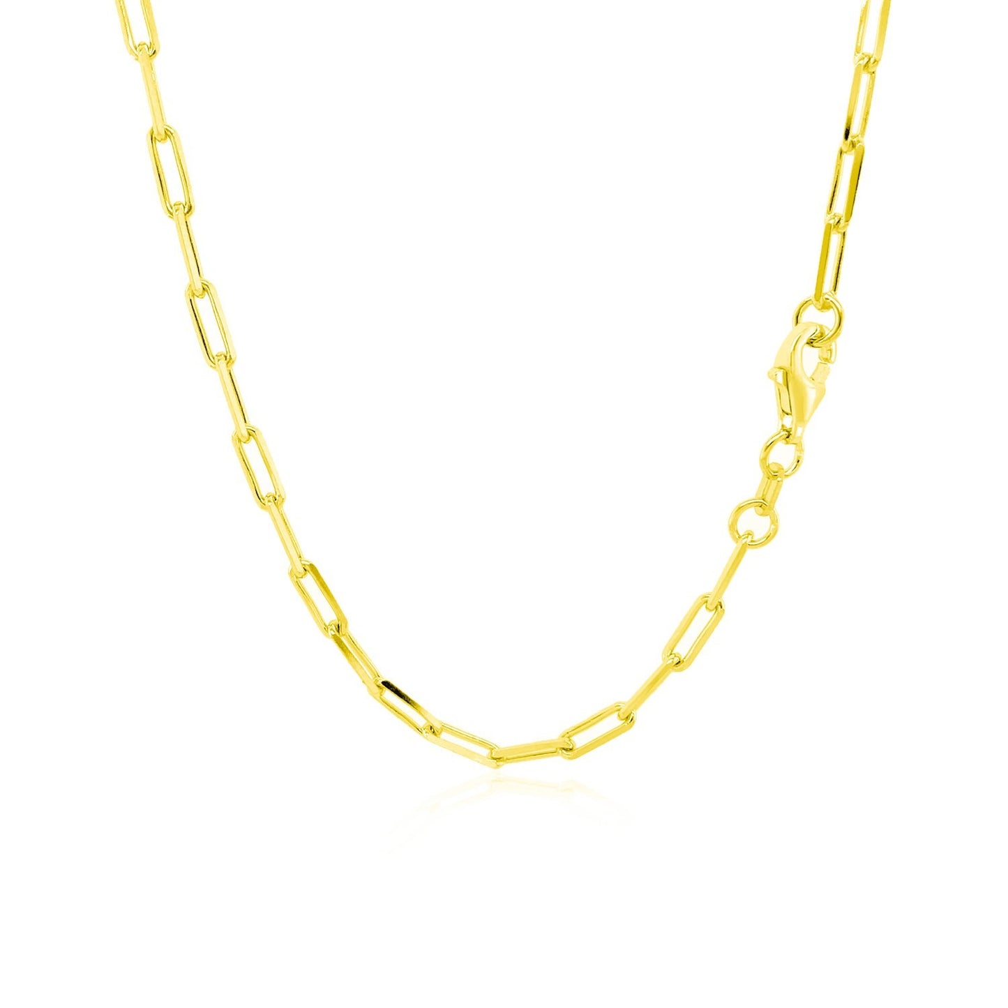 18K Yellow Gold Paperclip Chain (2.5mm)