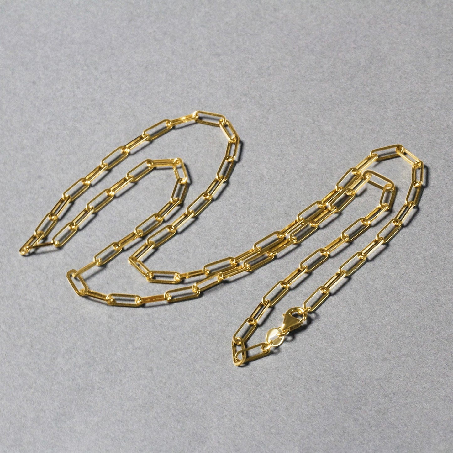 18K Yellow Gold Paperclip Chain (2.5mm)