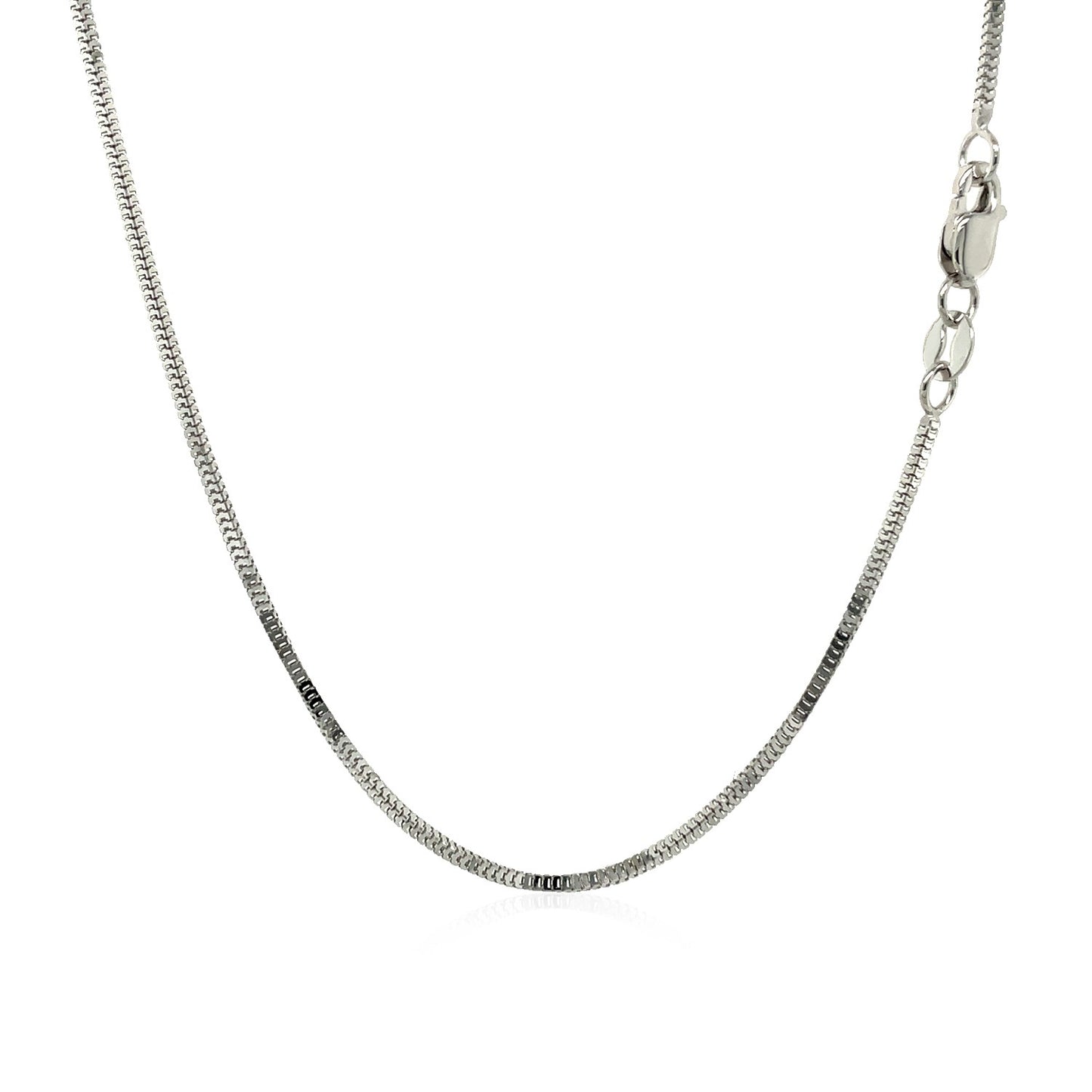 14k White Gold Milano Chain 1.1mm