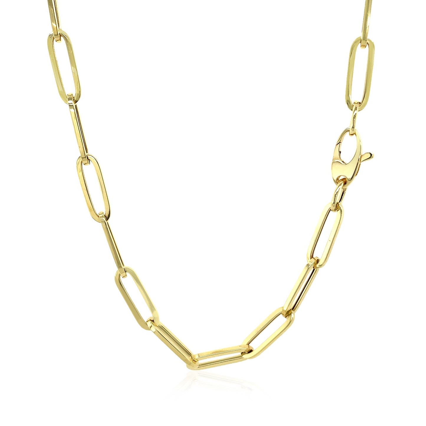 14K Yellow Gold Bold Paperclip Chain (4.2 mm)