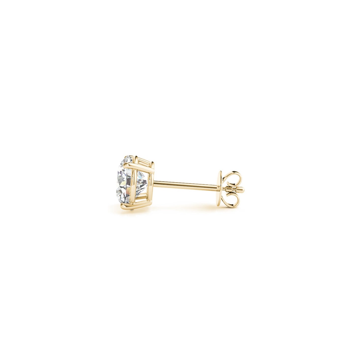 1 1/2 cttw Certified IGI Lab Grown Round Diamond Stud Earrings 14k Yellow Gold (G/VS2)