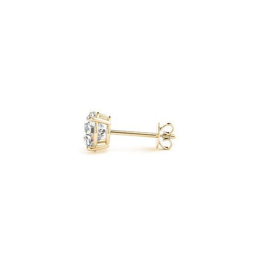 1 1/2 cttw Certified IGI Lab Grown Round Diamond Stud Earrings 14k Yellow Gold (G/VS2)