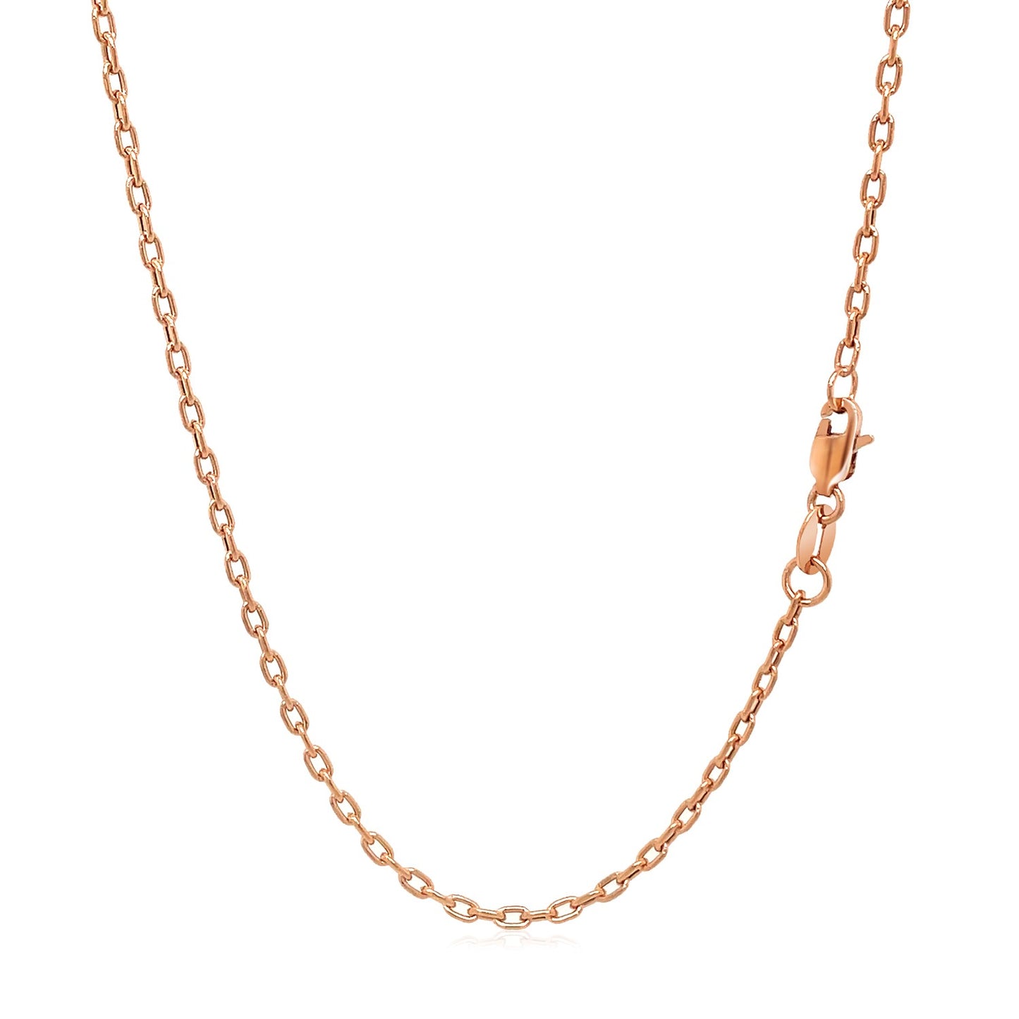 Double Extendable Cable Chain in 14k Rose Gold (1.9mm)