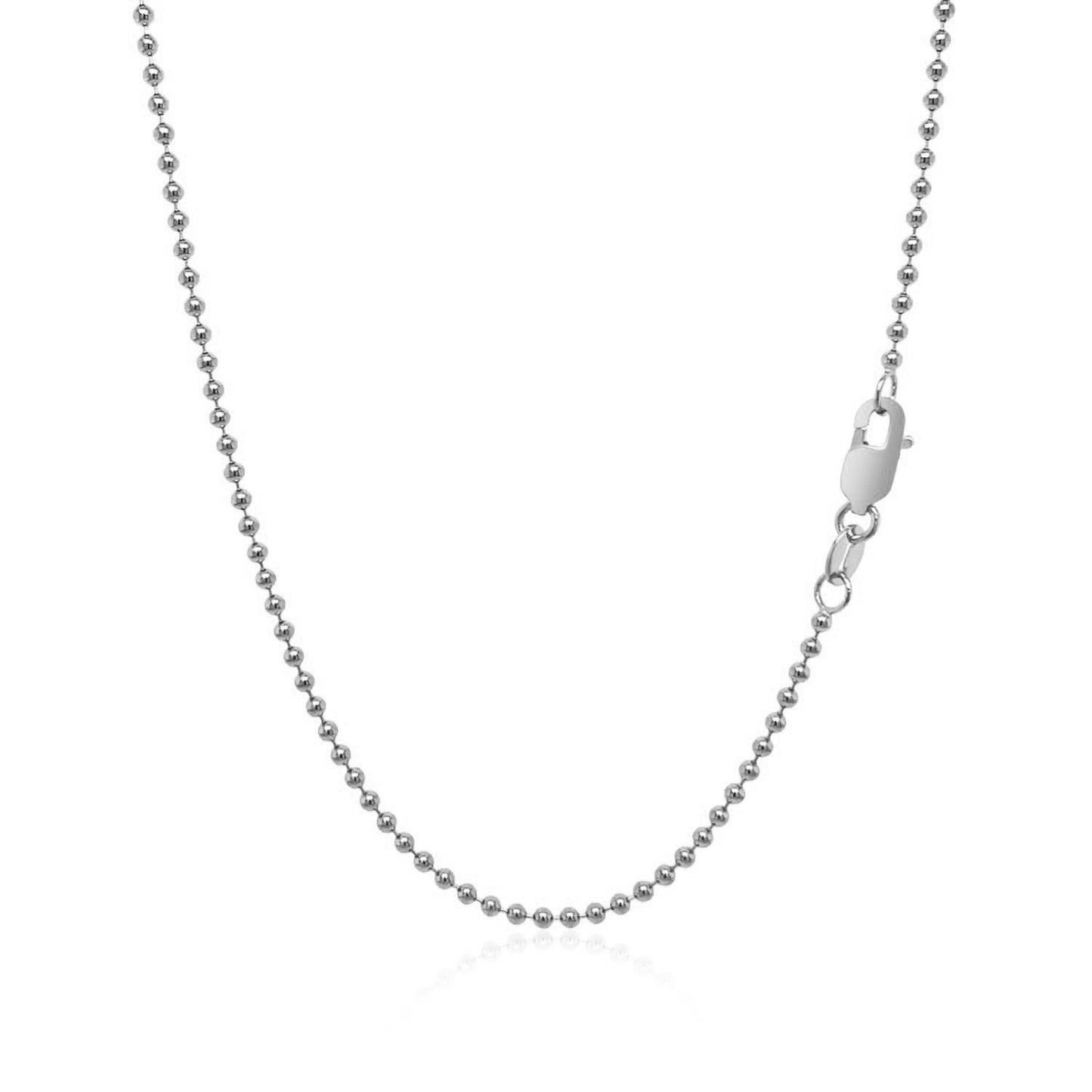 14k White Gold Bead Chain 1.5mm