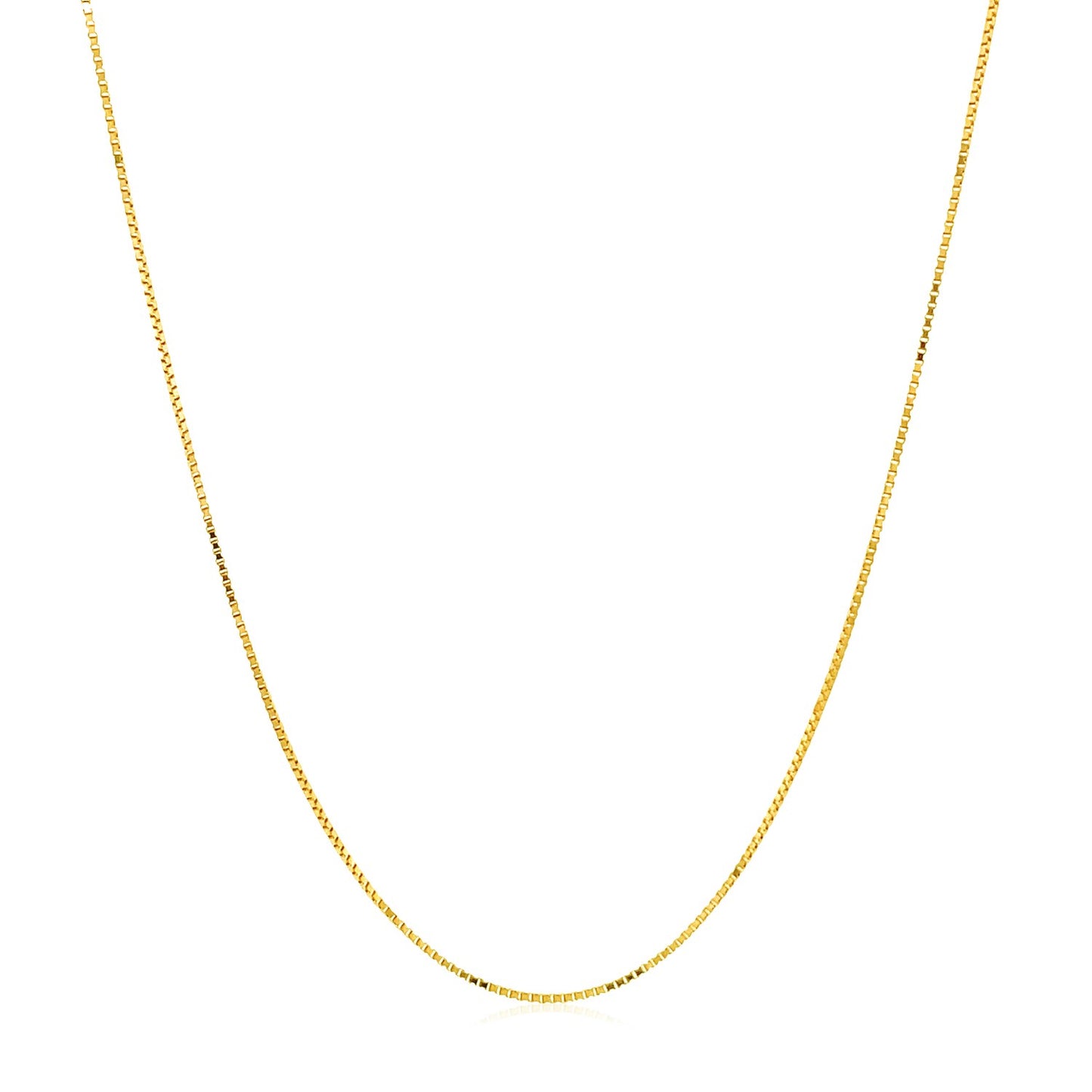 Double Extendable Box Chain in 14k Yellow Gold (0.6mm)