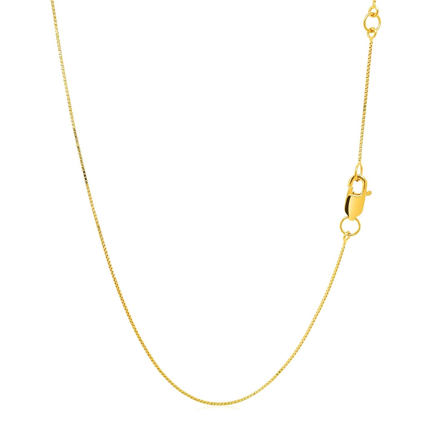 Double Extendable Box Chain in 14k Yellow Gold (0.6mm)