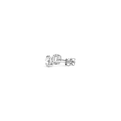 1/2 cttw Lab Grown Round Diamond Stud Earrings 14k White Gold (G/VS2)