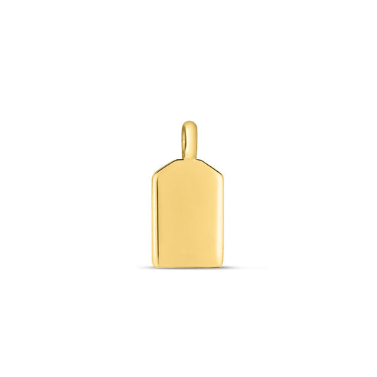 14k Yellow Gold Mini Tag Charm