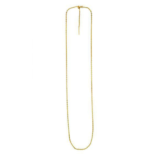 Endless Adjustable Cable Chain in 14k Yellow Gold (1.7mm)