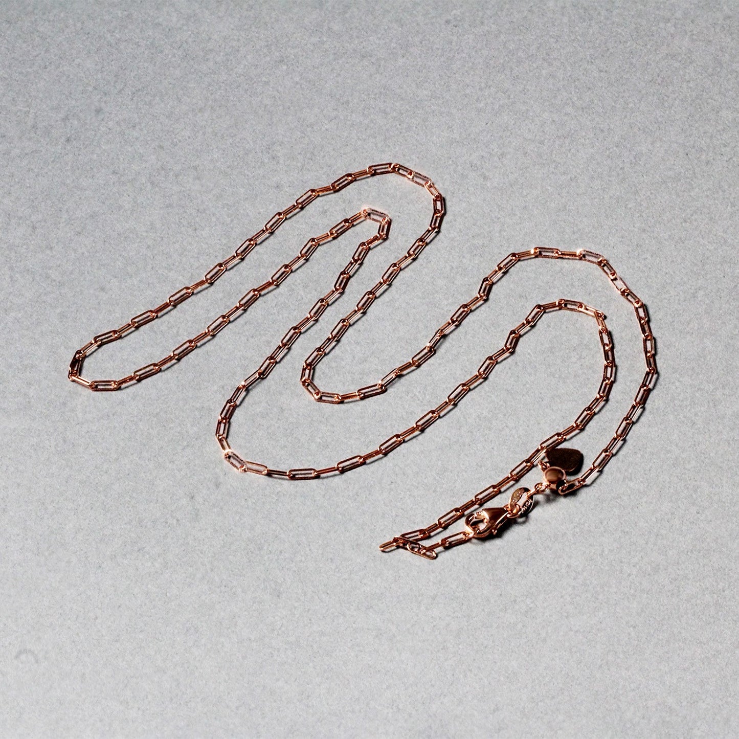 14k Rose Gold Adjustable Paperclip Chain 1.5mm