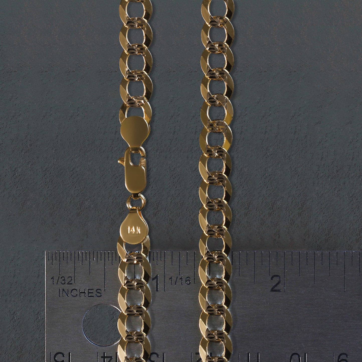 4.7 mm 14k Two Tone Gold Pave Curb Chain