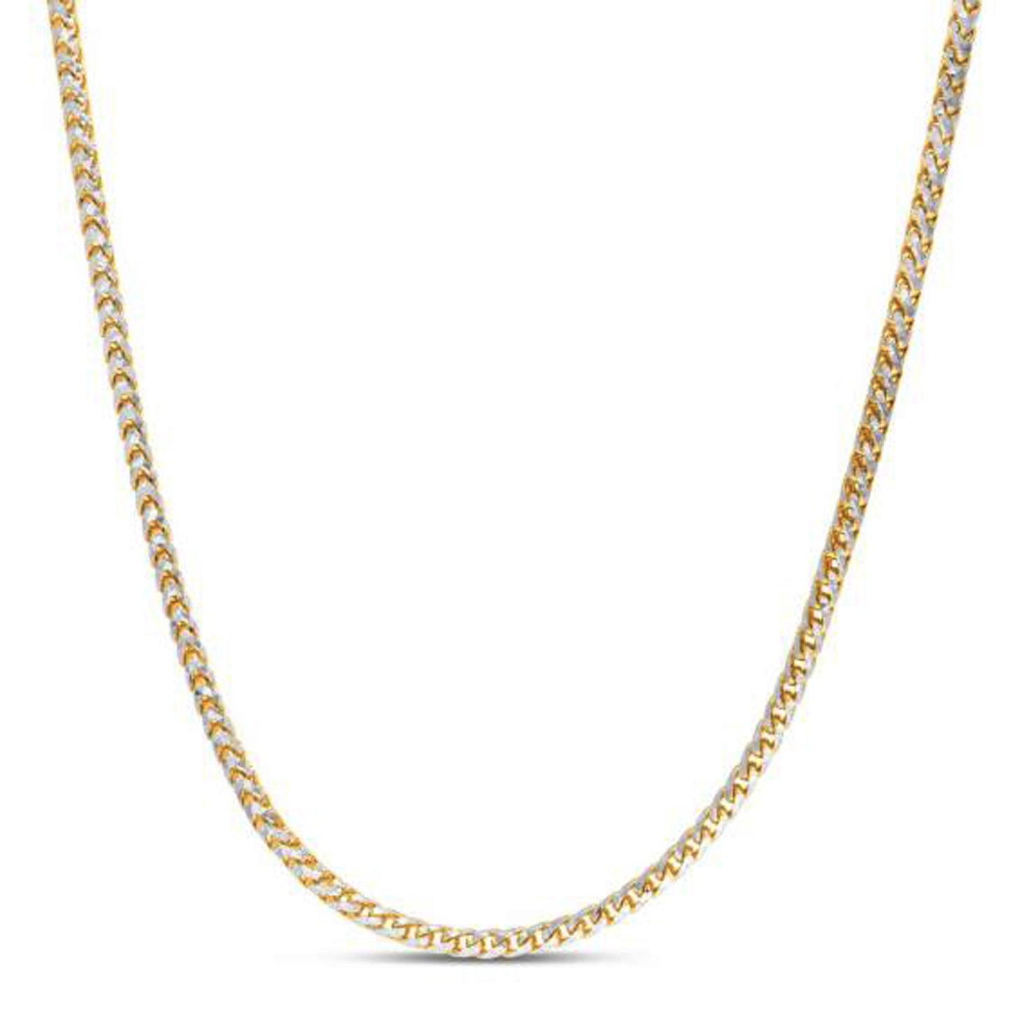 3.1mm 14k Yellow Gold Round Pave Franco Chain