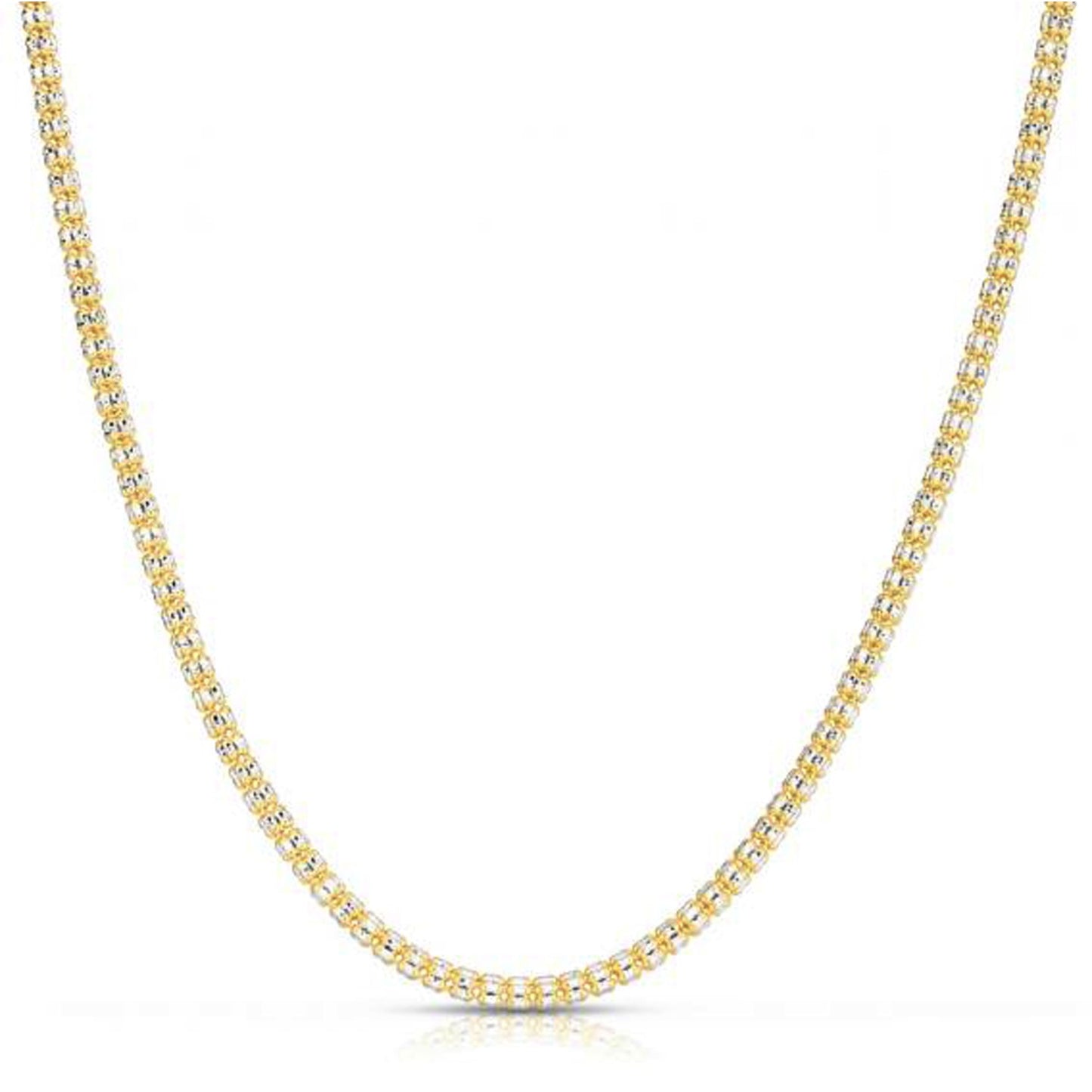 Ice Barrel Chain in 14k Yellow Gold (3.1 mm)