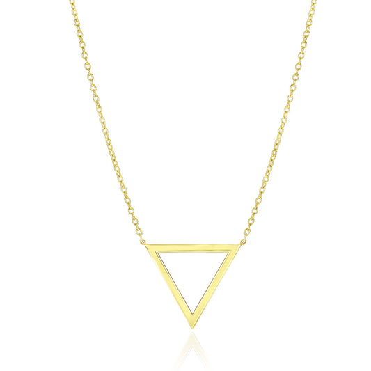 14k Yellow Gold Delta Symbol Chain Necklace