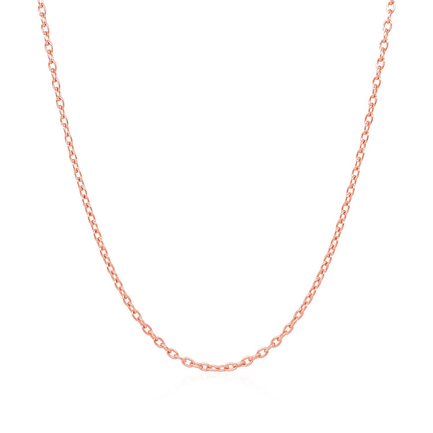 14k Rose Gold Round Cable Link Chain 1.5mm