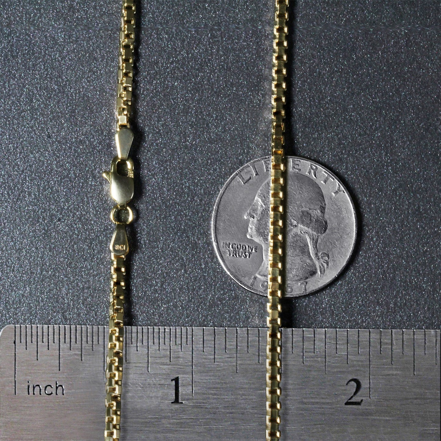 2.0mm 14k Yellow Gold Semi Solid Box Chain