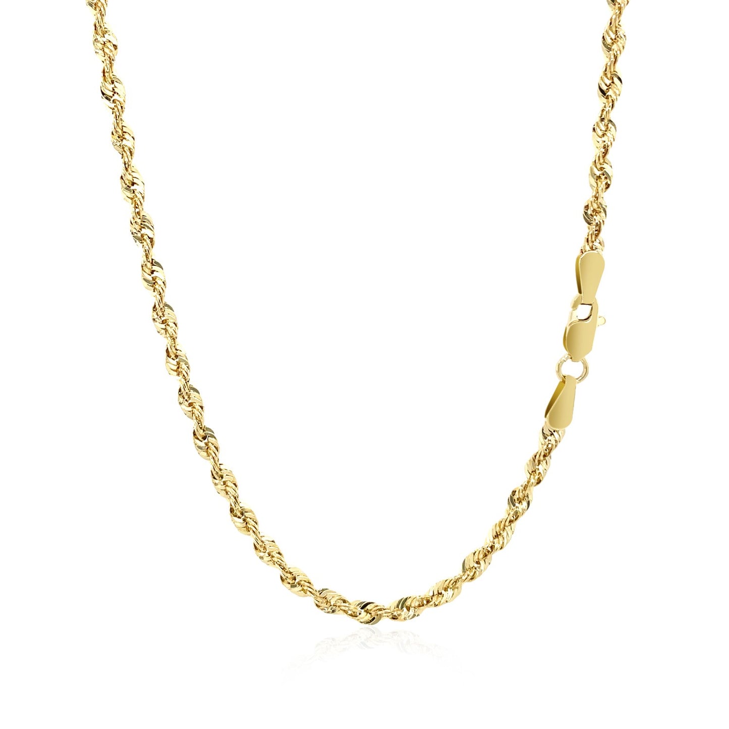 2.5mm 14k Yellow Gold Light Rope Chain