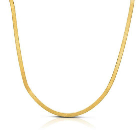 1.5mm 14k Yellow Gold Super Flex Herringbone Chain