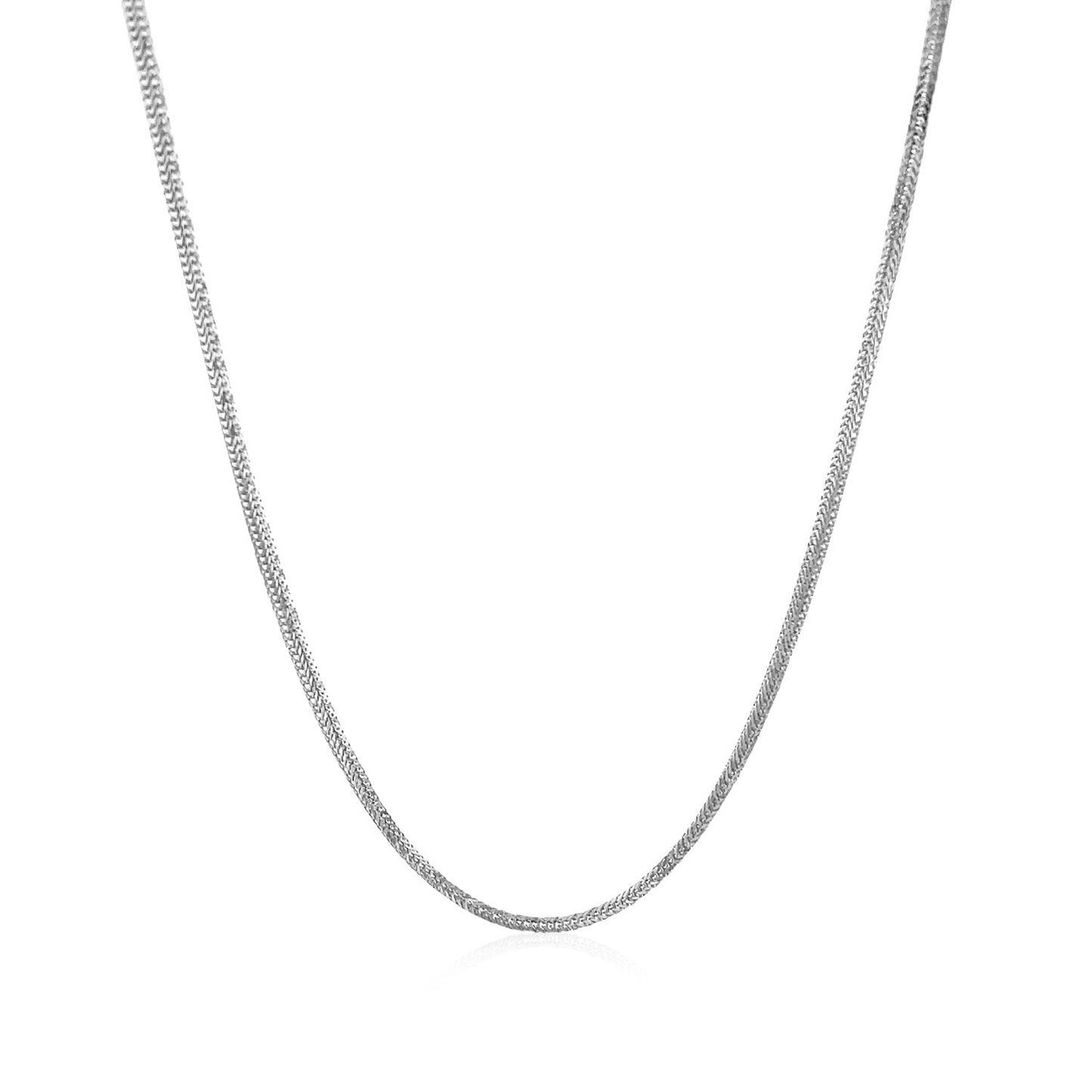 14k White Gold Foxtail 1.0mm Chain