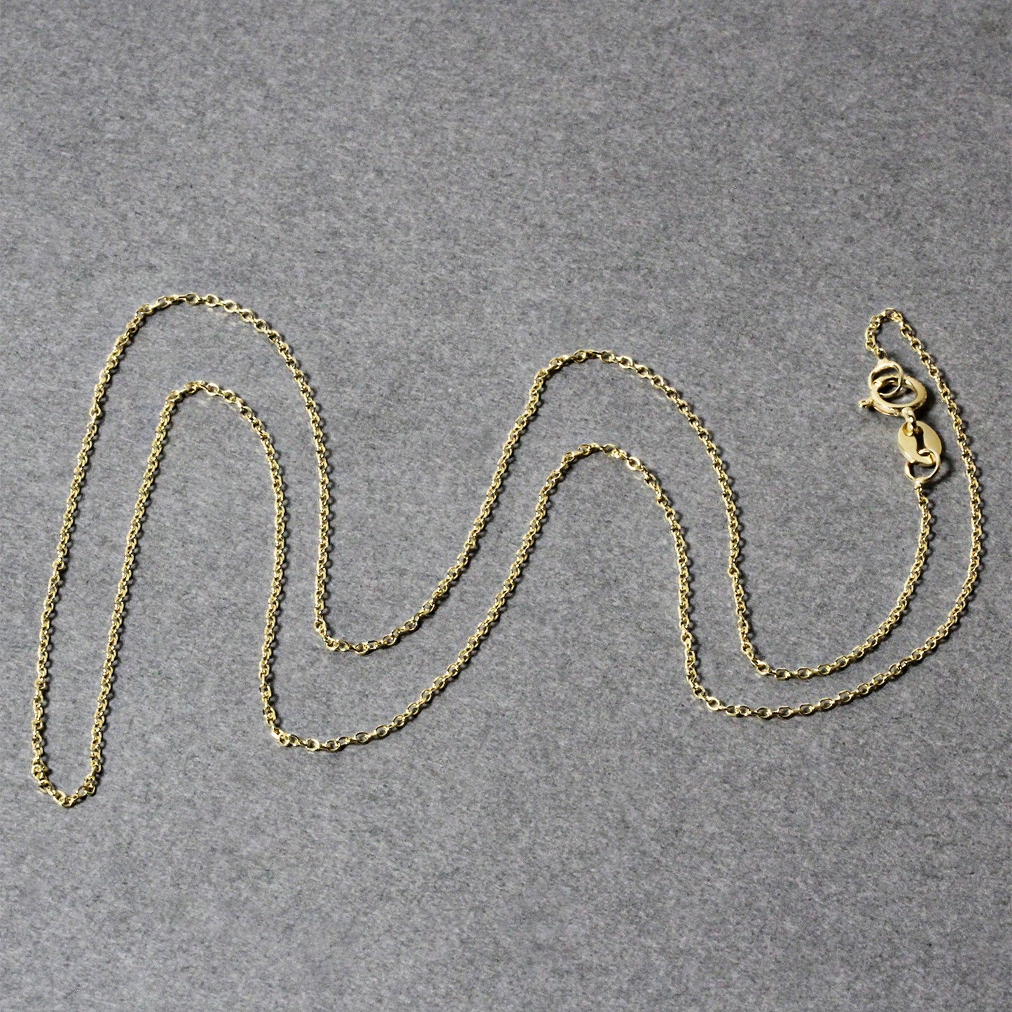 14k Yellow Gold Diamond Cut Cable Link Chain 0.8mm