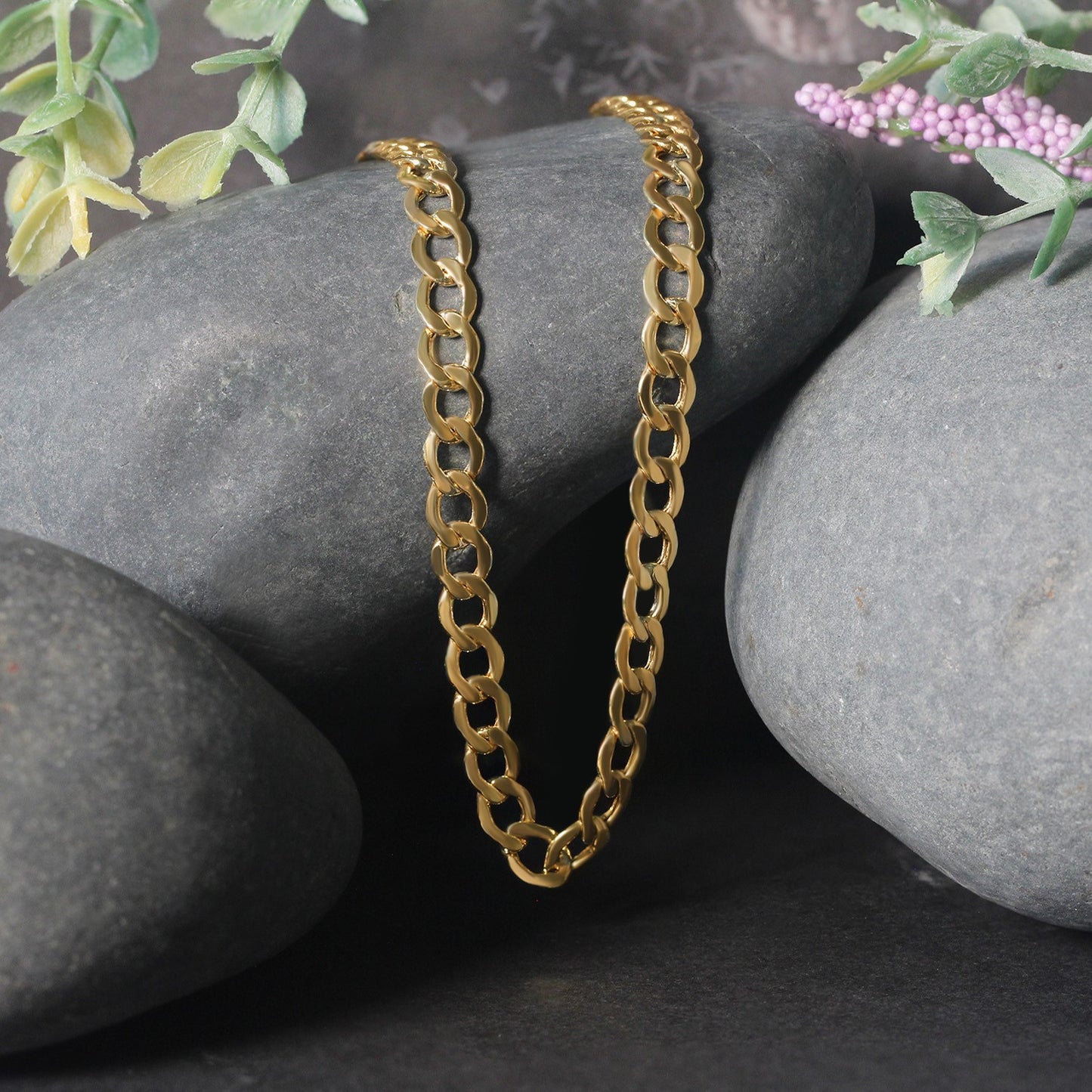 5.3mm 10k Yellow Gold Curb Chain