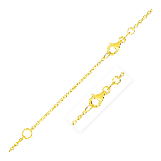 Extendable Cable Chain in 14k Yellow Gold (1.5mm)