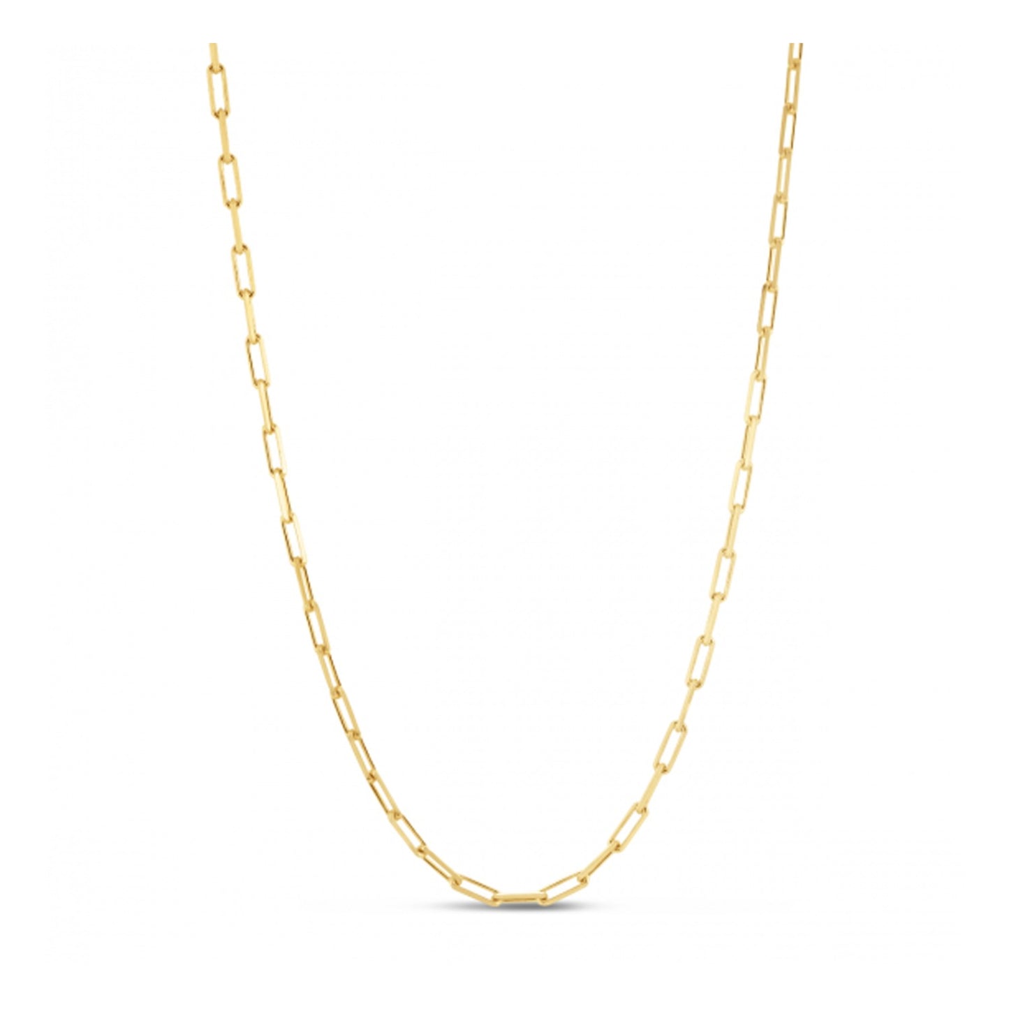 Sterling Silver Gold Plated Paperclip Chain (3.0 mm)