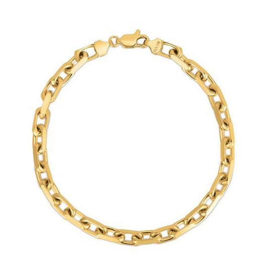 4.8mm 14k Yellow Gold French Cable Chain Bracelet