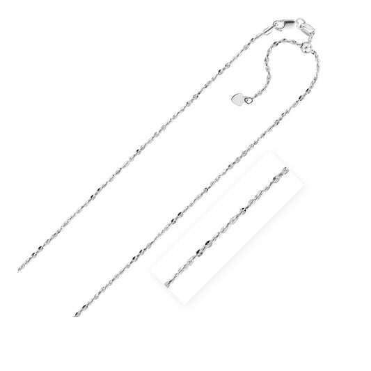 Sterling Silver 1.0 mm Adjustable Piatto Chain